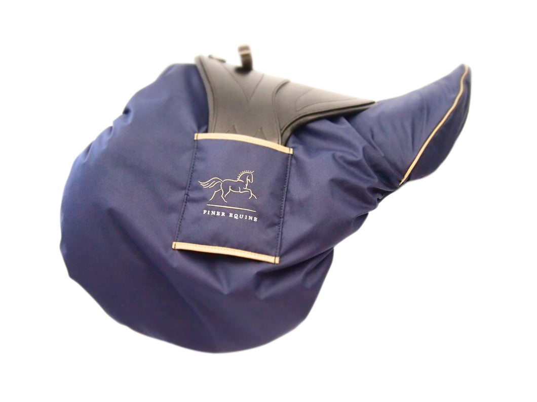 Luxury faux sheepskin lined  large Jump GP Saddle Cover with girth sleeves waterproof