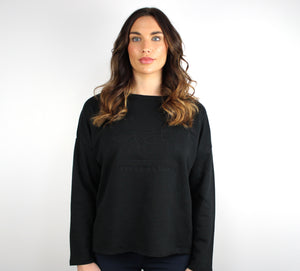 Over Sized Slouch Jumper (Black)