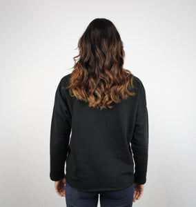 Over Sized Slouch Jumper (Black)