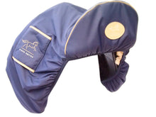 Luxury faux sheepskin lined  large dressage Saddle Cover with girth sleeves waterproof