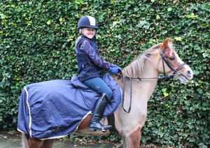 Pony Navy Summer Weight Waterproof Ride - On Exercise Sheet
