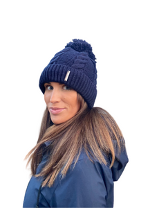 ultimate bobble hat fleece chunky knit pom pom hat windproof waterproof hat ski hat horsey hat winter hat warm hat
